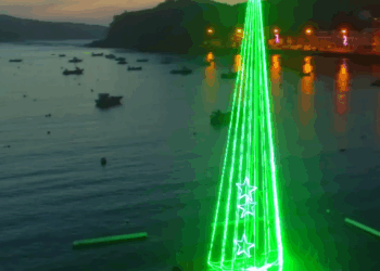 Já viu a árvore de Natal flutuante de São Martinho do Porto?