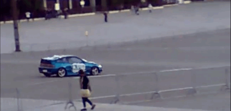 Veja o filme do dia em que um carro invadiu o Santuário de Fátima pela segunda vez