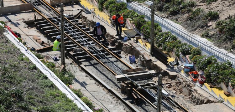 Ascensor da Nazaré em obras de manutenção