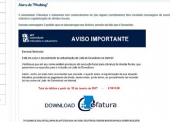 Fisco alerta para e-mails falsos que estão a ser enviados aos contribuintes