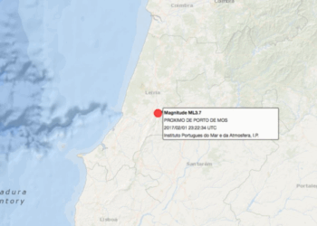 Sismo de magnitude 3.7 sentido em Leiria (ACTUALIZADA)