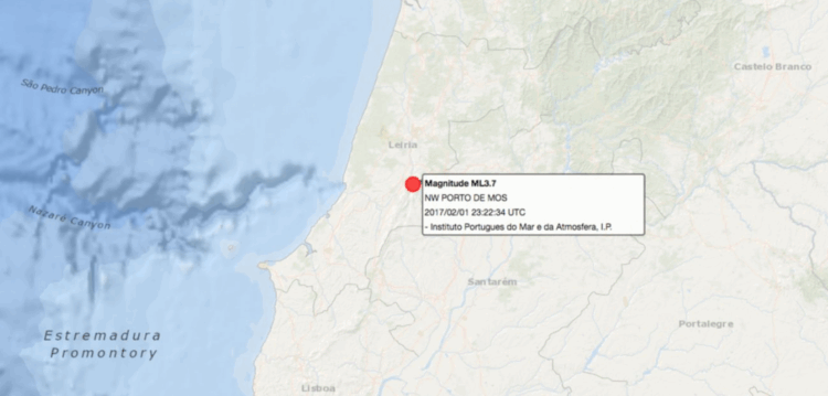 Sismo sentido em Leiria