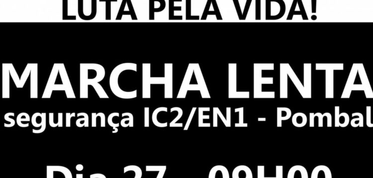 População em marcha lenta no IC2 pela requalificação da via em Pombal