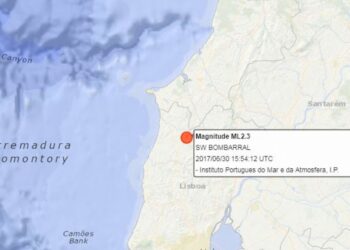 Registado pequeno sismo com epicentro no Bombarral
