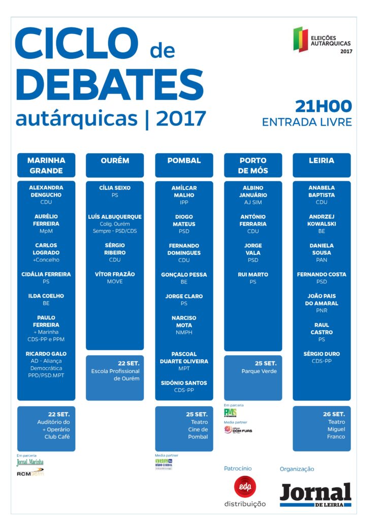 JORNAL DE LEIRIA organiza debates com candidatos autárquicos