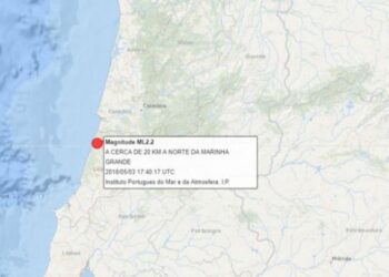Sismo de 2,2 na escala de Richter registado na zona do Coimbrão