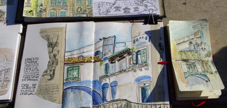 Um ano de Leiria pelo olhar dos urban sketchers