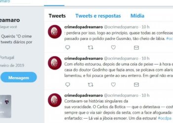 “O Crime do Padre Amaro” publicado, hoje, no Twitter