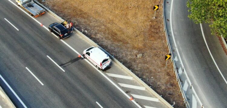 Veja os estragos provocados pela vaca em fuga, na autoestrada A19, junto a Leiria (galeria)