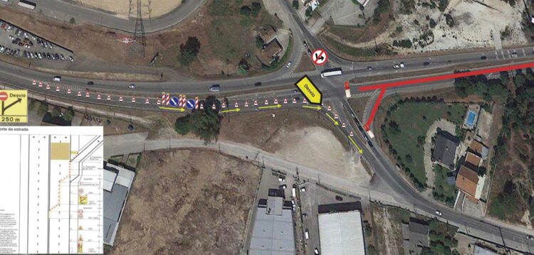 Obras no IC2 desviam trânsito para o centro da Boa Vista