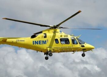 Bebé atropelado por empilhador levado de helicóptero para Hospital Pediátrico de Coimbra