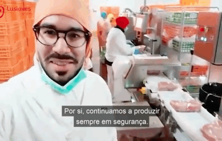Colaboradores do Grupo Lusiaves gravam testemunho de motivação