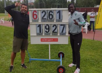 Auriol Dongmo volta a bater recorde nacional e faz melhor marca mundial do ano