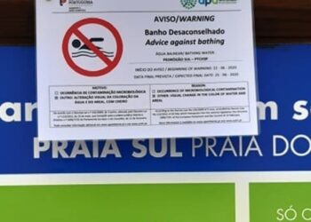 Praia do Pedrógão com banhos desaconselhados