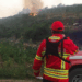 Quatro meios aéreos e 158 bombeiros combate fogo na Caranguejeira