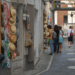 Pintura de mural fecha rua direita de Leiria