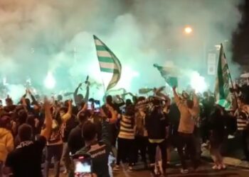 A festa do Sporting campeão em Leiria