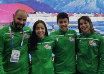 Diana Silva e Rita Vieira na final dos Europeus de Trampolins