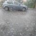 Vídeo mostra chuvada e granizo em Leiria depois de um dia de calor e com incêndio