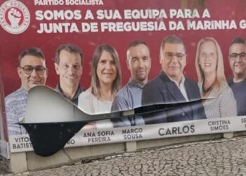 Cartazes do PS voltam a ser vandalizados na Marinha Grande