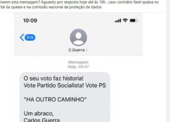 PS Alcobaça enviou SMS não autorizados a apelar ao voto a pessoas de Alcobaça, Leiria e Lourinhã