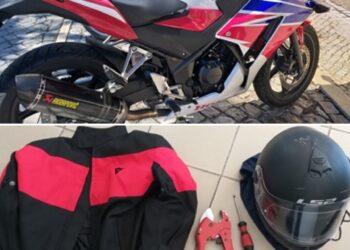 Jovem apanhado na Marinha Grande, quando roubava uma moto, um casaco de motoclismo e um capacete