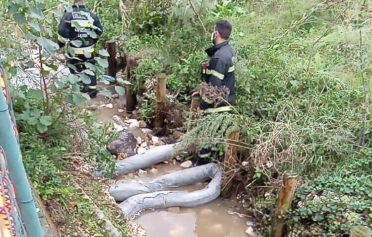 Incêndio em Marrazes: Colocadas barreiras para conter escorrências de químicos
