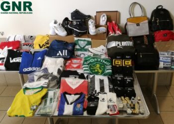 GNR identifica nove pessoas por contrafação de mais de três mil artigos