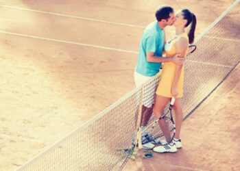 Casais do desporto com lugares no pódio na modalidade do amor