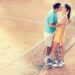 Casais do desporto com lugares no pódio na modalidade do amor