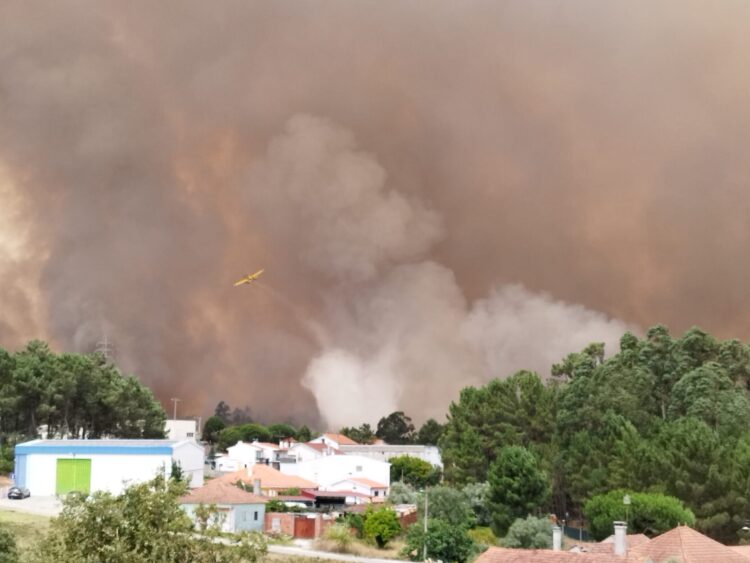 Fogo na Boa Vista corta IC2 e obriga à evacuação de aldeias