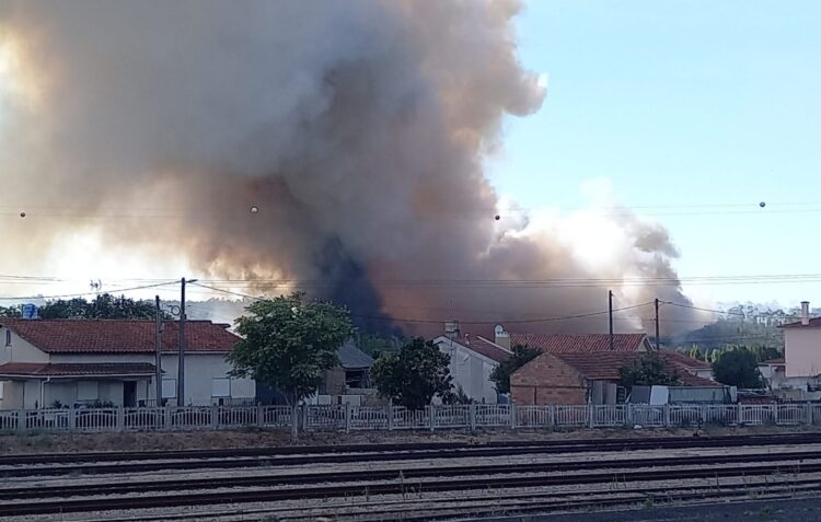 Incêndio aumenta de intensidade na zona de Barosa e Amor