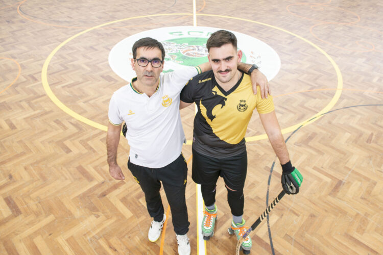 Pai e filho partilham a paixão pelo hóquei e juntos defendem os Leões da Embra