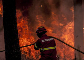 Incêndio em Ourém tem extensão entre sete e dez quilómetros e está voltado para Caxarias