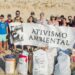 Em duas horas, voluntários retiraram 112 quilos de lixo da Praia do Samouco