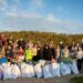 Cerca de 60 voluntários recolheram 415 quilos de lixo da praia