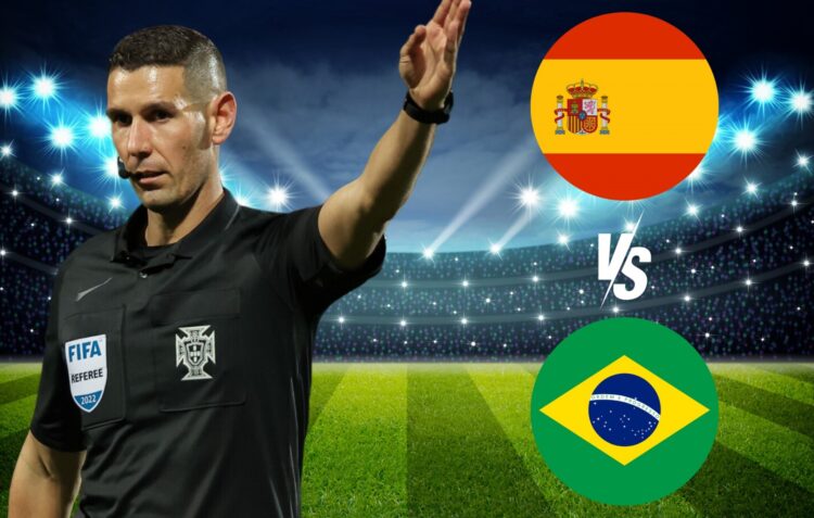 António Nobre arbitra hoje jogo entre Espanha e Brasil