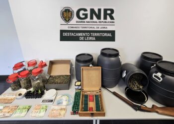 Homem de 64 anos detido por tráfico de droga e posse ilegal de arma em Porto de Mós