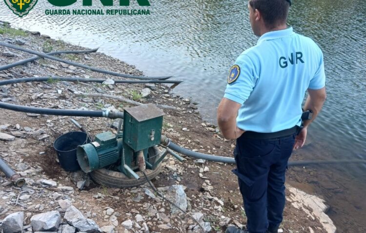 GNR identifica quatro pessoas por captações de água ilegais na albufeira de Castelo de Bode