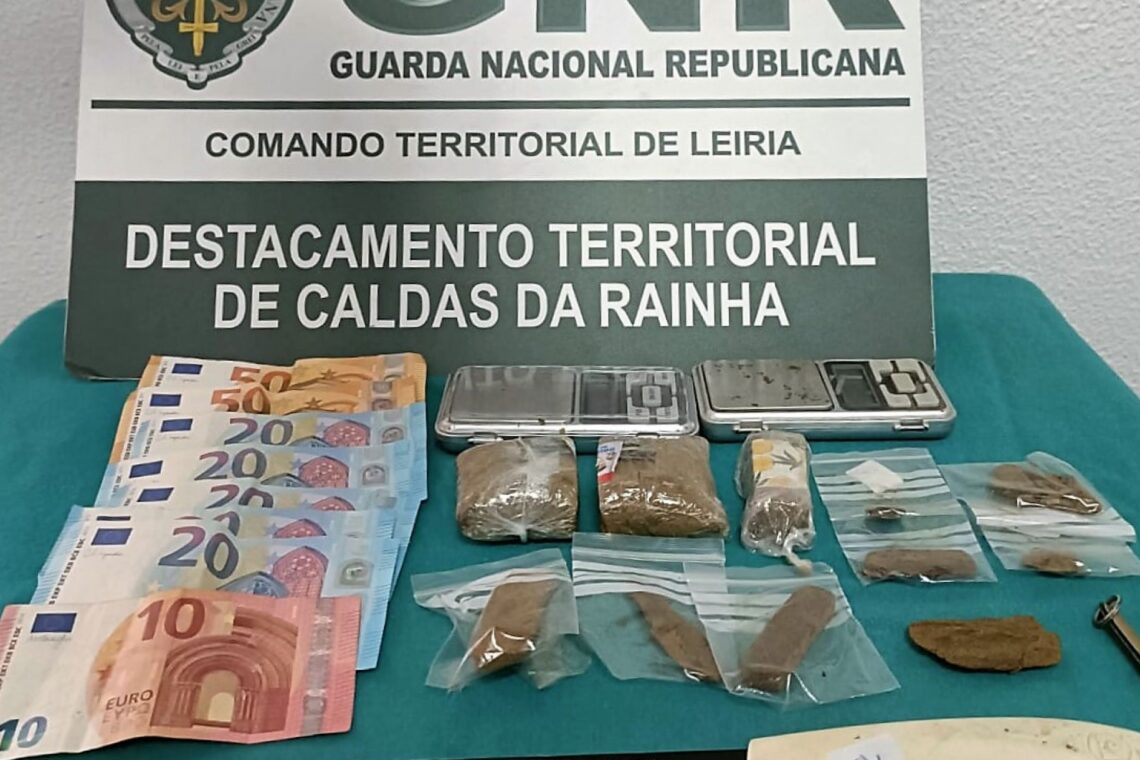 GNR detém três pessoas suspeitas de tráfico de droga em Caldas da Rainha