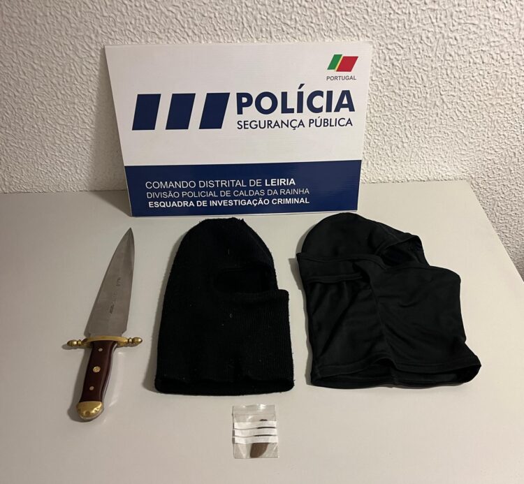 PSP detém encapuzado com punhal de meio metro em Caldas da Rainha