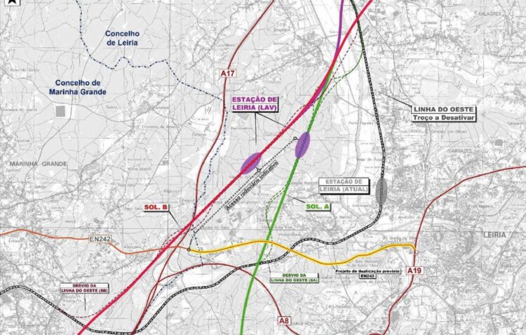Projecto da alta velocidade prevê duplicação da EN242 entre Barosa e Leiria