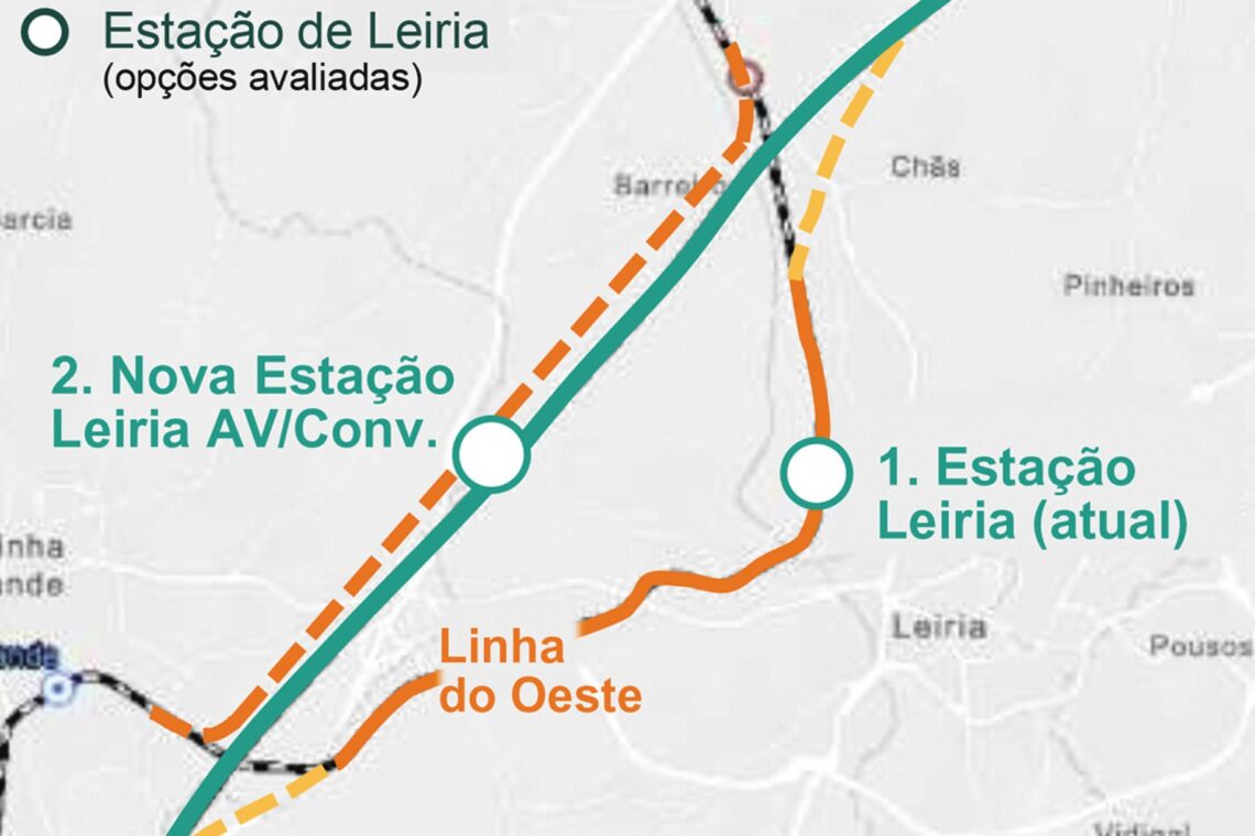 Será adoptada a opção 2 : nova estação na Barosa e desvio  da LO com a construção de 7,3 km  paralelos à LAV