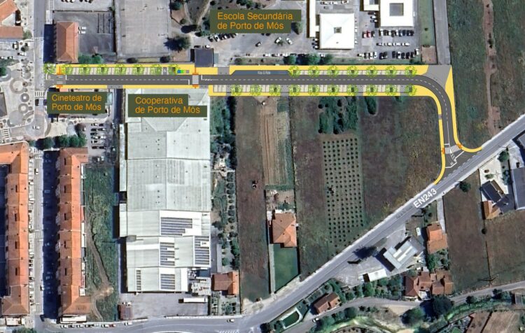 Porto de Mós aprova projecto para concluir rua de acesso à escola secundária