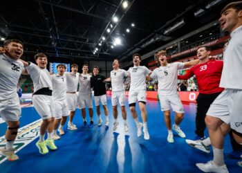 Diogo Campos na final do Mundial de Andebol entre Portugal e Dinamarca