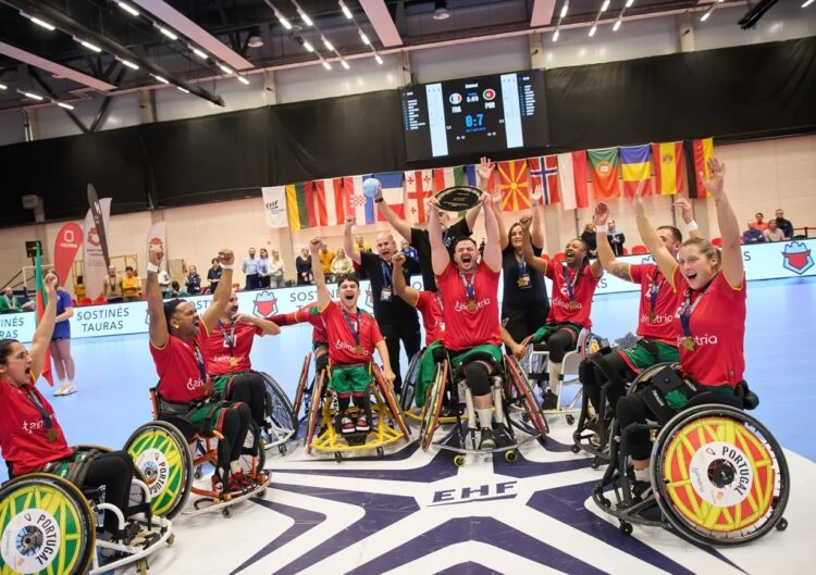 João Jerónimo e Maria Albertina Relvas celebram título europeu de andebol em cadeira de rodas