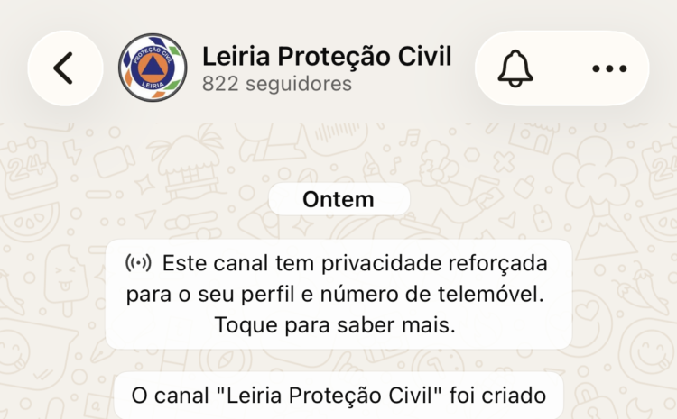 Munícipes de Leiria podem subscrever canal de Protecção Civil