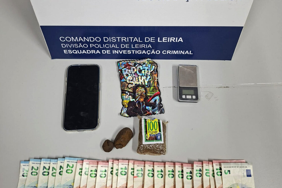 PSP detém jovem que vendia droga e escondeu produto na via pública no centro histórico de Leiria