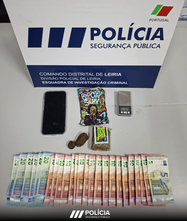 PSP detém jovem que vendia droga e escondeu produto na via pública no centro histórico de Leiria