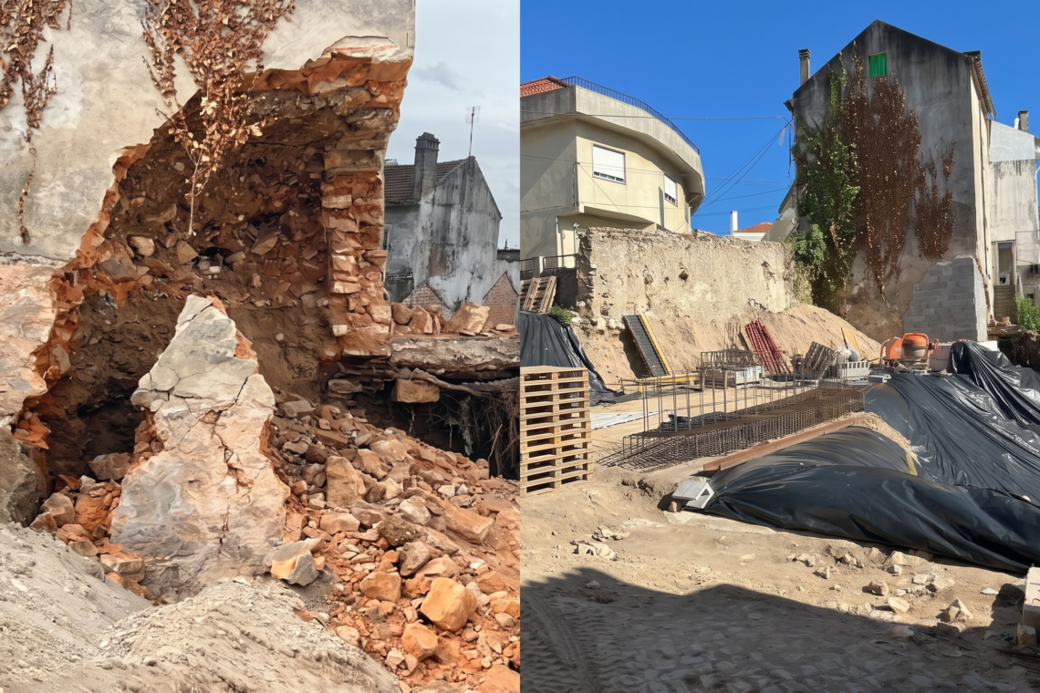 Escavação danifica moradia no centro de Pombal e Câmara propõe demolição integral